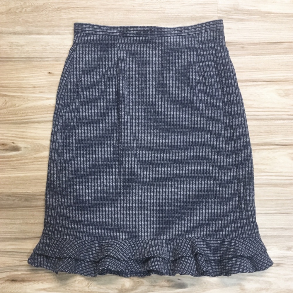 Vintage Central Falls Navy Pencil Skirt